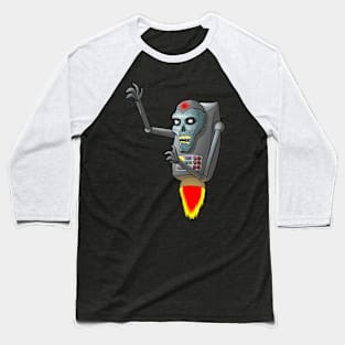 Hovering Cyborg Baseball T-Shirt